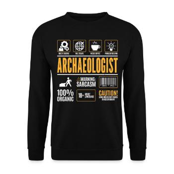 Archaeologist Facts Egyptian - Unisex Sweatshirt - black - Front - Alina (178cm) & Michal (187cm)