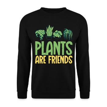 Les plantes sont amies végétaliennes végétariennes - Sweat-shirt Unisexe - noir - Devant - Alina (178cm) & Michal (187cm)