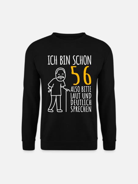 56 Geburtstag Mann Geschenk Lustig 56er 56 Jahre - Unisex Pullover - Schwarz