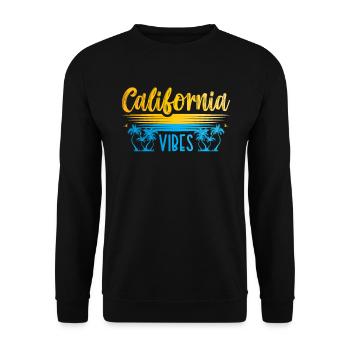 California Vibes Usa State America Voyage - Sweat-shirt Unisexe - noir - Devant - Alina (178cm) & Michal (187cm)