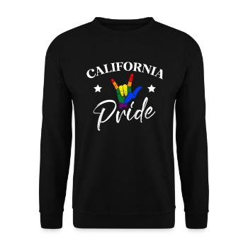 Californie-fiers-usa-état-amérique-voyage - Sweat-shirt Unisexe - noir - Devant - Alina (178cm) & Michal (187cm)