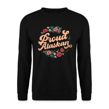 Fier voyage en Alaska aux États-Unis Alaska - Sweat-shirt Unisexe - noir - Devant - Alina (178cm) & Michal (187cm)