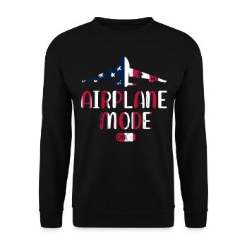 Airport Pilot Passenger Plane - Airplane Mode On - Unisex Pullover - Schwarz - Vorne - Alina (178cm) & Michal (187cm)