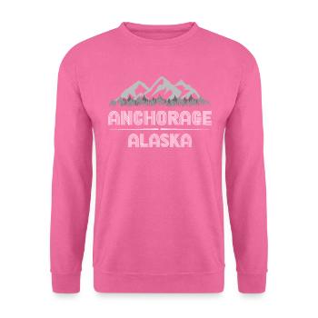 Anchorage Alaska Alaskan Usa State America Travel - Unisex Sweatshirt - pink - Front