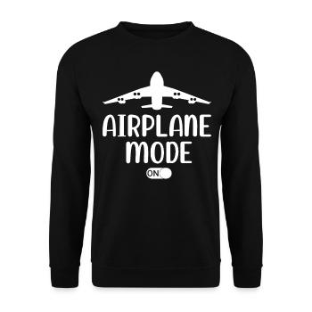 Passenger Plane Airport Pilot Plane - Airplane Mod - Unisex Pullover - Schwarz - Vorne - Alina (178cm) & Michal (187cm)