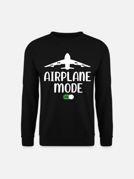 Airplane Mode On - Passenger Plane Airport Pilot - Unisex Pullover - Schwarz
