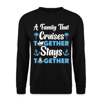 Croisière Vacances Famille A - Sweat-shirt Unisexe - noir - Devant - Alina (178cm) & Michal (187cm)