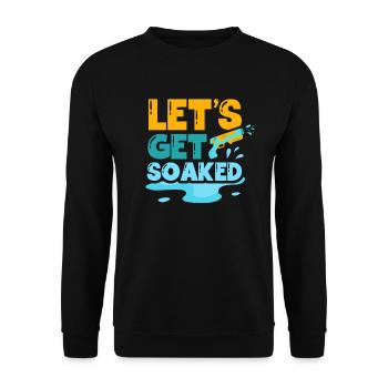 Laissez-nous tremper le pistolet à eau squirt gun - Sweat-shirt Unisexe - noir - Devant - Alina (178cm) & Michal (187cm)