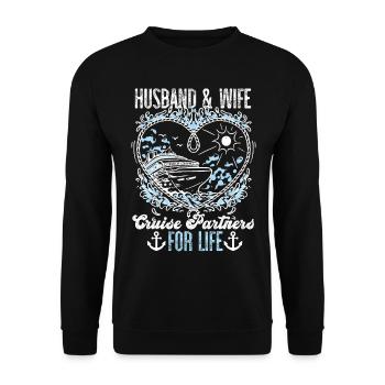 Cruise Ship Vacation Marriage - Unisex Pullover - Schwarz - Vorne - Alina (178cm) & Michal (187cm)