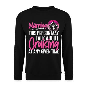 Avertissement de fille de vacances de bateau de croisière - Sweat-shirt Unisexe - noir - Devant - Alina (178cm) & Michal (187cm)