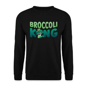 Broccoli King Vegetarisch Gemüse Gemüse Vegan - Unisex Pullover - Schwarz - Vorne - Alina (178cm) & Michal (187cm)