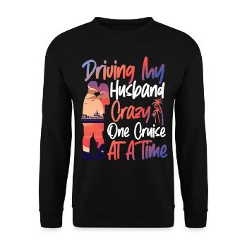 Croisière Vacances Mari Femme - Sweat-shirt Unisexe - noir - Devant - Alina (178cm) & Michal (187cm)