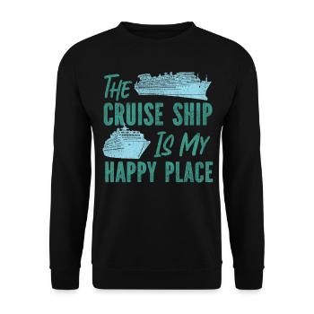 Croisière Vacances Vintage Le - Sweat-shirt Unisexe - noir - Devant - Alina (178cm) & Michal (187cm)