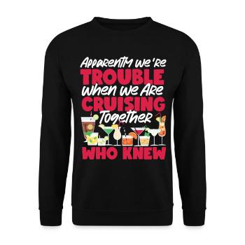 Cruise Ship Vacation Friends - Unisex Pullover - Schwarz - Vorne - Alina (178cm) & Michal (187cm)
