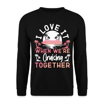 Cruise Ship Vacation Friends - Unisex Pullover - Schwarz - Vorne - Alina (178cm) & Michal (187cm)