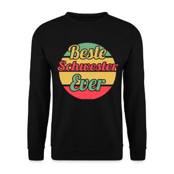 Geschwister Familie Schwestern Schwester - Unisex Pullover - Schwarz - Vorne - Alina (178cm) & Michal (187cm)