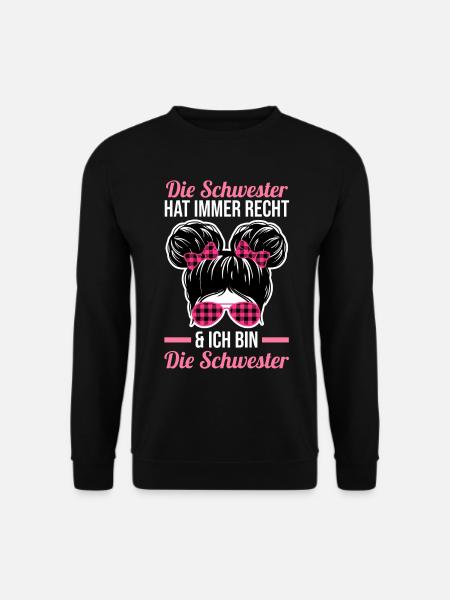 Geschwister Familie Schwestern Schwester - Unisex Pullover - Schwarz