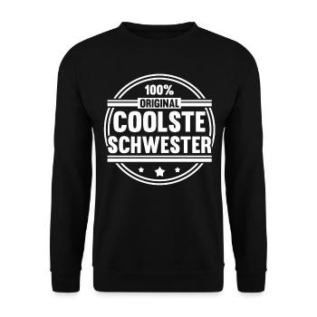 Geschwister Familie Schwestern Schwester - Unisex Pullover - Schwarz - Vorne - Alina (178cm) & Michal (187cm)