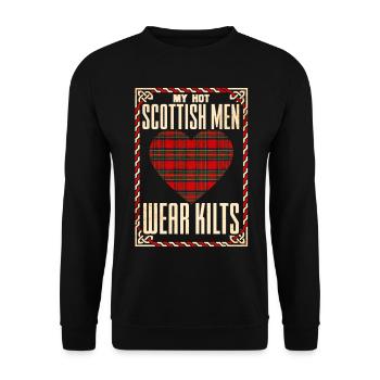 Ecosse Épouse Ecosse - Sweat-shirt Unisexe - noir - Devant - Alina (178cm) & Michal (187cm)