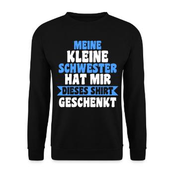 Geschwister Brüder Schwester Bruder - Unisex Pullover - Schwarz - Vorne - Alina (178cm) & Michal (187cm)