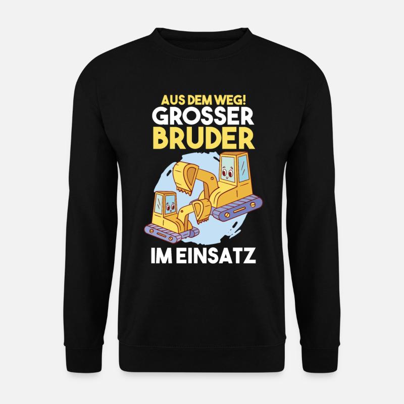 Dabbing Baggerfahrer Bagger Bruder - Unisex Pullover - Schwarz