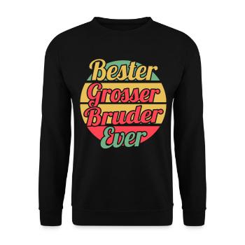 Geschwister Familie Brüder Bruder - Unisex Pullover - Schwarz - Vorne - Alina (178cm) & Michal (187cm)
