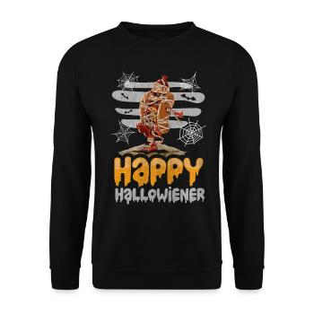 Happy Hello Viennese Mummy Costume Funny Viennese - Unisex Sweatshirt - black - Front - Alina (178cm) & Michal (187cm)