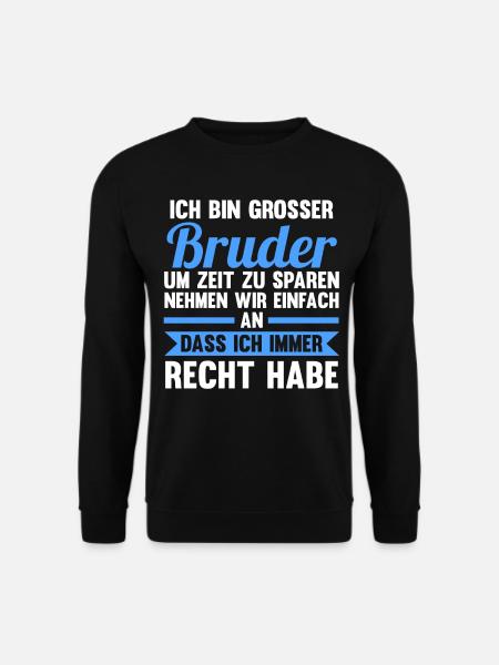Geschwister Familie Brüder Bruder - Unisex Pullover - Schwarz