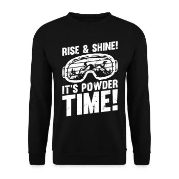 Skier Freeskiing Ski Freestyle-Skiing Winter Sport - Unisex Pullover - Schwarz - Vorne - Alina (178cm) & Michal (187cm)