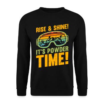 Freestyle-Skiing Freeskiing Ski Skier Winter Sport - Unisex Pullover - Schwarz - Vorne - Alina (178cm) & Michal (187cm)