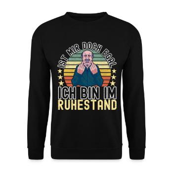 Ruhestand Rente - Unisex Pullover - Schwarz - Vorne - Alina (178cm) & Michal (187cm)