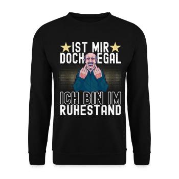 Ruhestand Rente - Unisex Pullover - Schwarz - Vorne - Alina (178cm) & Michal (187cm)