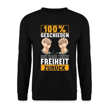 Geschieden Scheidung - Unisex Pullover - Schwarz - Vorne - Alina (178cm) & Michal (187cm)
