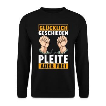 Geschieden Scheidung - Unisex Pullover - Schwarz - Vorne - Alina (178cm) & Michal (187cm)