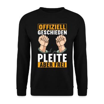 Geschieden Scheidung - Unisex Pullover - Schwarz - Vorne - Alina (178cm) & Michal (187cm)