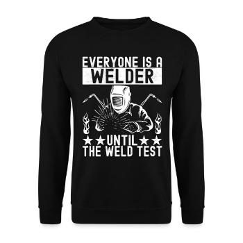 Soudage par soudeur - Sweat-shirt Unisexe - noir - Devant - Alina (178cm) & Michal (187cm)