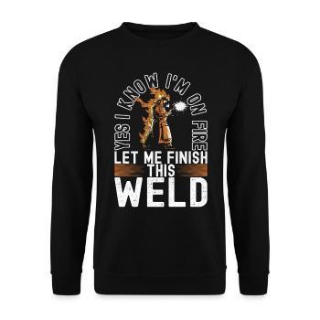 Soudage par soudeur - Sweat-shirt Unisexe - noir - Devant - Alina (178cm) & Michal (187cm)