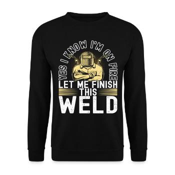 Soudage par soudeur - Sweat-shirt Unisexe - noir - Devant - Alina (178cm) & Michal (187cm)