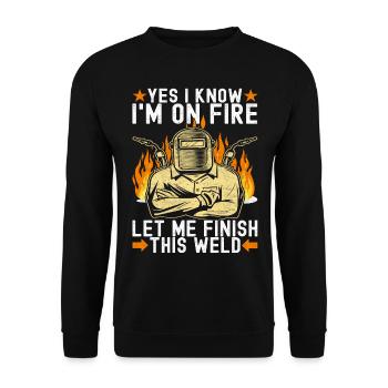 Soudage par soudeur - Sweat-shirt Unisexe - noir - Devant - Alina (178cm) & Michal (187cm)