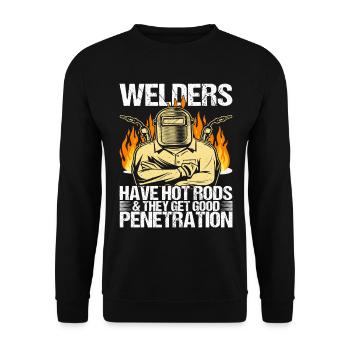 Soudage par soudeur - Sweat-shirt Unisexe - noir - Devant - Alina (178cm) & Michal (187cm)