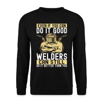 Soudage par soudeur - Sweat-shirt Unisexe - noir - Devant - Alina (178cm) & Michal (187cm)