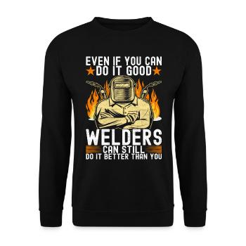 Soudage par soudeur - Sweat-shirt Unisexe - noir - Devant - Alina (178cm) & Michal (187cm)