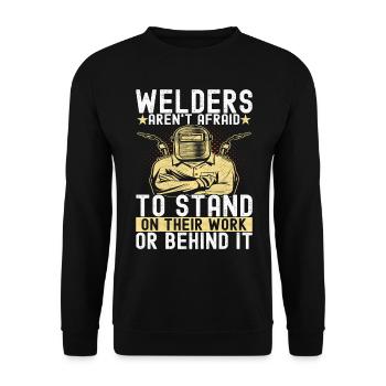 Soudage par soudeur - Sweat-shirt Unisexe - noir - Devant - Alina (178cm) & Michal (187cm)