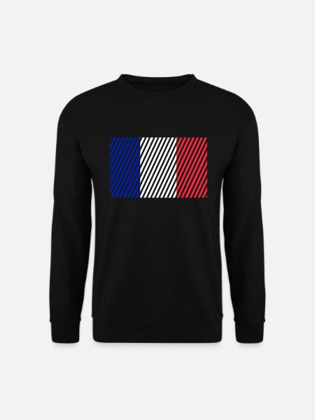 Français drapeau - Sweat-shirt Unisexe - noir