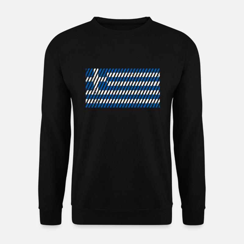 Griechenland Flagge - Unisex Pullover - Schwarz