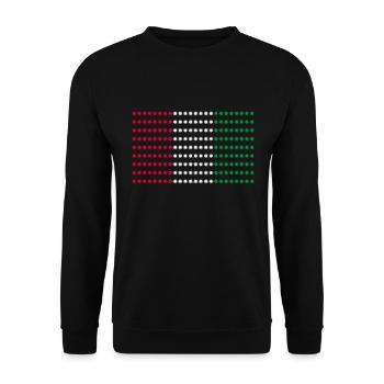 Italien Flagge - Unisex Pullover - Schwarz - Vorne - Alina (178cm) & Michal (187cm)