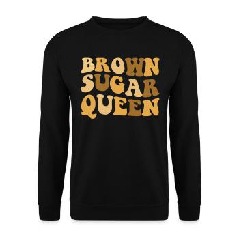 Brown Sugar Queen Pride Black Melanin Pride - Unisex Sweatshirt - black - Front - Alina (178cm) & Michal (187cm)