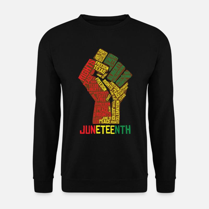 Juneteenth Texas Liberty Peace Celebration - Unisex Sweatshirt - black