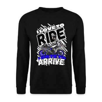 Motorcycle Lifestyle / Motorcycle / Motorcycles biker - Unisex Sweatshirt - black - Front - Alina (178cm) & Michal (187cm)