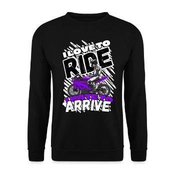 Motorcycle Lifestyle / Motorcycle / Motorcycle biker - Unisex Sweatshirt - black - Front - Alina (178cm) & Michal (187cm)